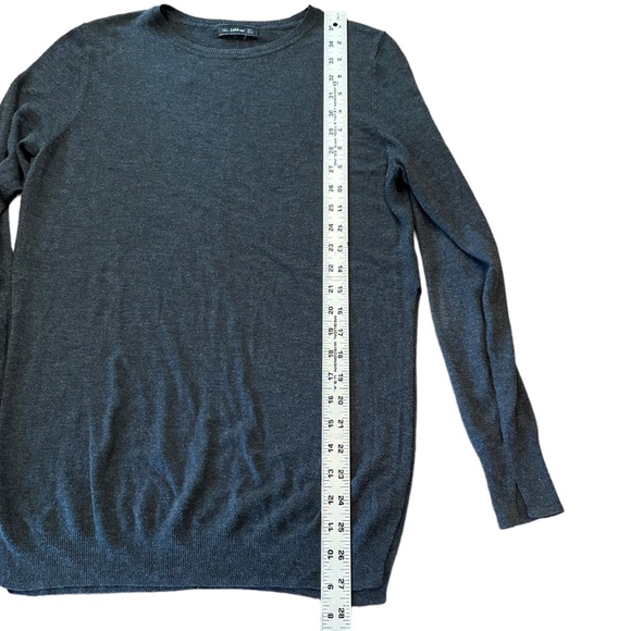 Zara Knit Women's Dark Gray Casual Sweater with Slit Size Small - Picture 6 of 8